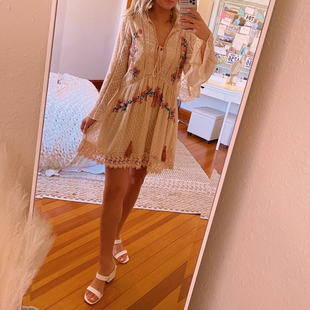 Adelyn Rae Boho Blush Dress